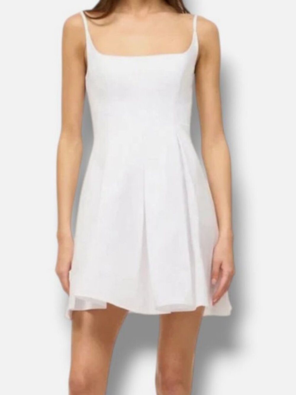 Staud Women's White Joli Cotton Blend Mini Dress Size 2